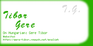 tibor gere business card